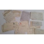 EPHEMERA, signed pieces removed from letters etc., , inc. Leonard Ely, Peter Larkin etc., many on