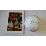FOOTBALL, signed selection, inc. white ball by Glenn Hoddle; colour magazine full-page photo by