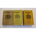 CRICKET, softback editions of Wisden Almanack 1938, 1949 & 1950, from the Peter Wynne-Thomas