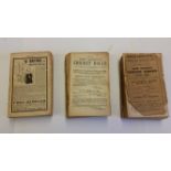 CRICKET, softback editions of Wisden Almanack 1909, 1910 & 1911, from the Peter Wynne-Thomas