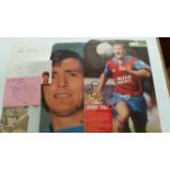 FOOTBALL, signed selection, inc. album pages, card, posters, magazine & newspaper cuttings,