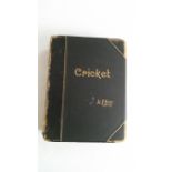 CRICKET, hardback edition of Cricket by WG Grace, Crown Quarter edition (1891), with signed LE