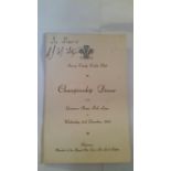 CRICKET, 1953 Surrey CCC Championship Dinner menu, contains team press photo to inside cover,