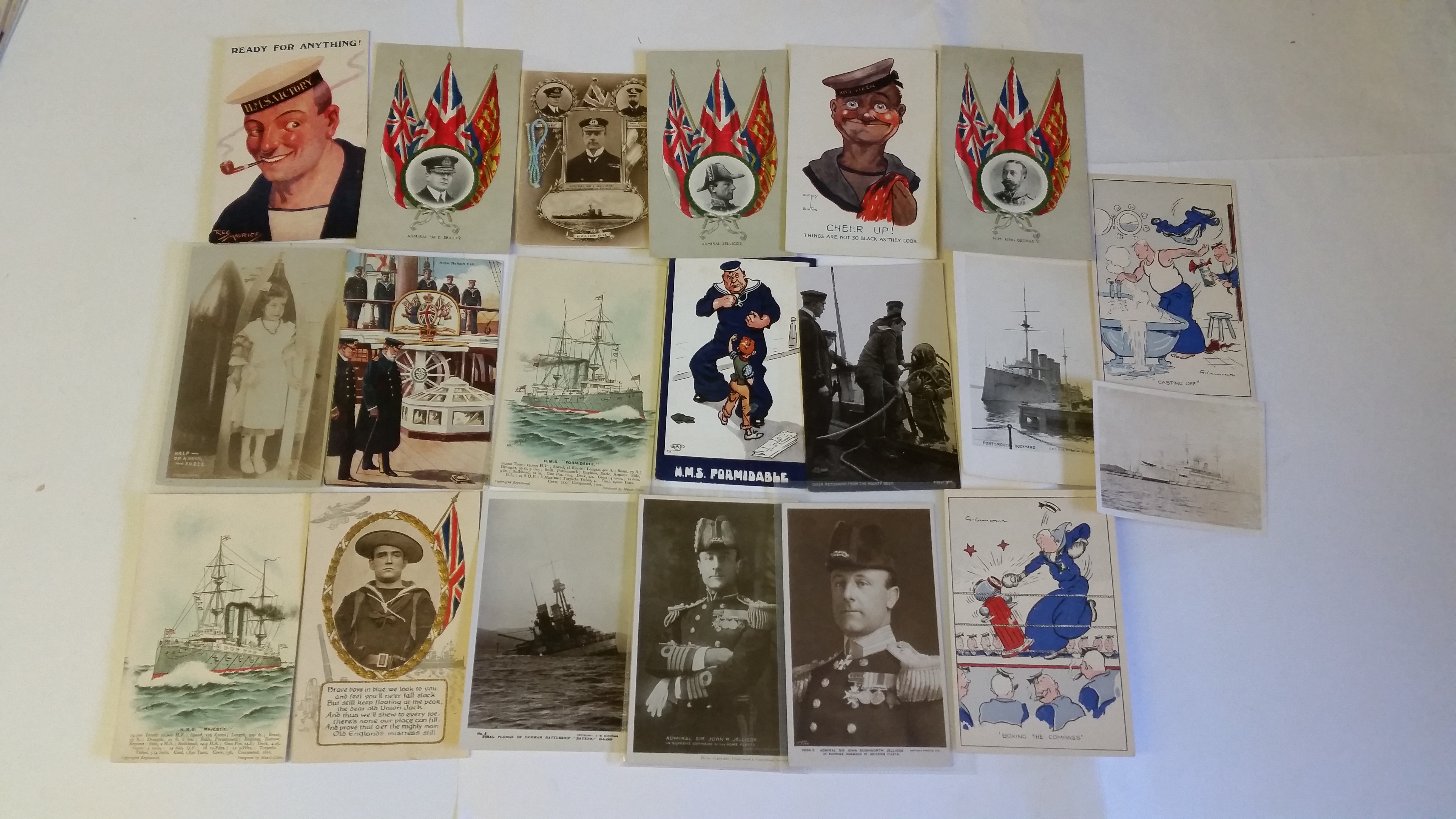 NAVY, postcard selection, inc. Seward, Tuck, Salmon, Faulkner, Johnson & Logan, Mack, Scopes, Gale & - Image 6 of 6