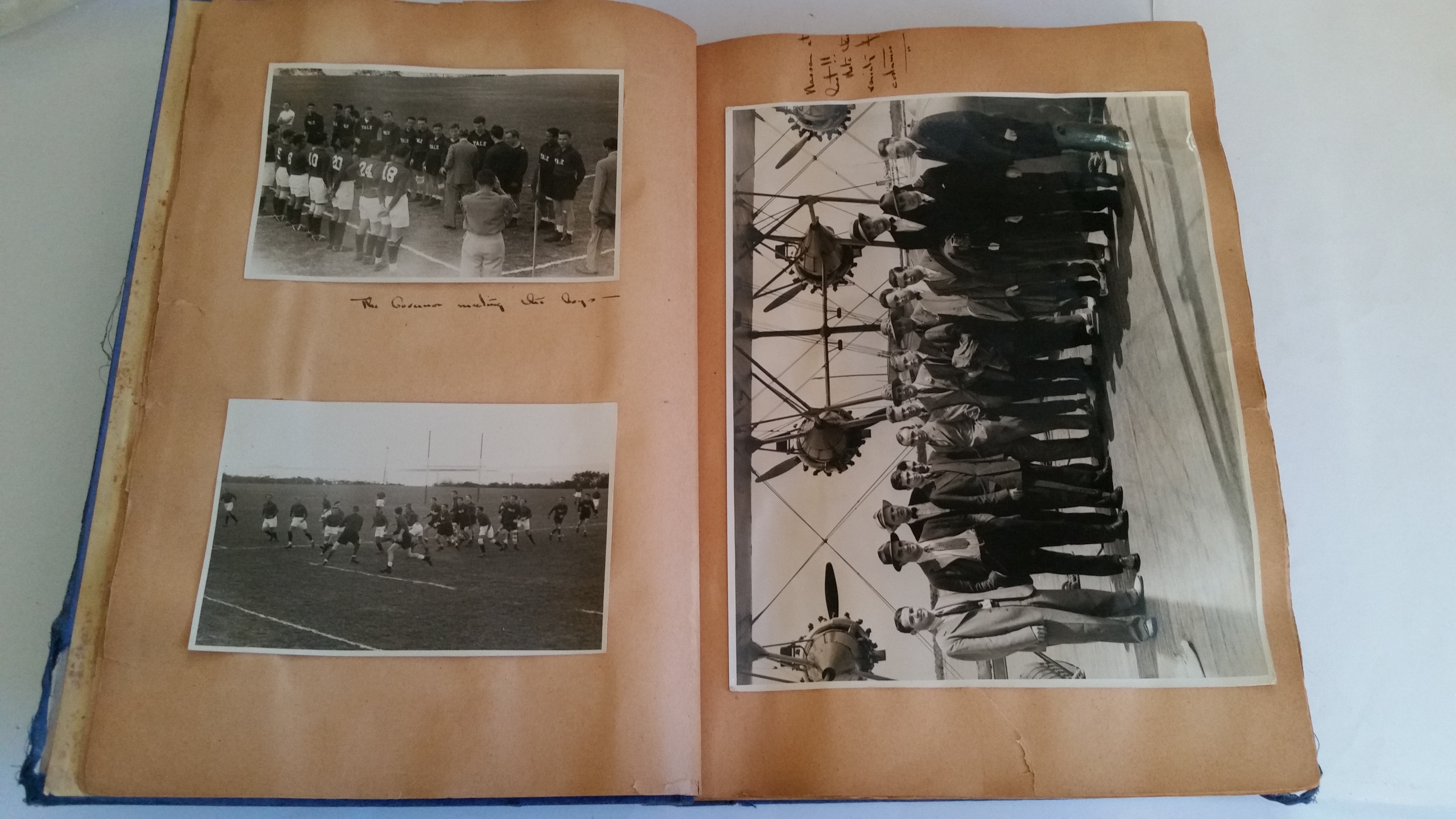 RUGBY UNION, James Butler personal scrapbook, covering 1939-42, Yale University rugby union 7