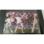 CRICKET, signed colour photo by Ben Stokes, full-length celebrating at the moment of victory at