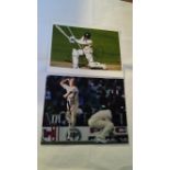 CRICKET, signed colour photos by Shane Warne & Justin Langer, both Australian, 8 x 10, EX, 40