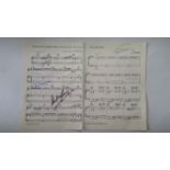 ENTERTAINMENT, signed pages from sheet music booklets, Theme from Cheers, by Woody Harrelson, Ted