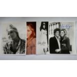 CINEMA, signed photos, inc. Meryl Streep (colour), Valerie Leon, Lindsay Wagner, Linda Evans, 8 x