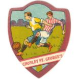BAINES, shield-shaped football card, Chorley St George, Clapton Orient (2), Dukinfield, Failsworth &