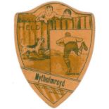 BAINES, shield-shaped football card, Donaghadee, Morpeth, Mytholmroyd, Newport, New Zealand &