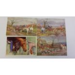 HORSE RACING, postcard selection, inc. Kuntsverlag, Valentine, Ruskin; hunting, stable photos,