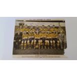 FOOTBALL, signed magazine team photo by Wolverhampton Wanderers, 1949 FA Cup winners, 13