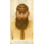 WILLS, Cricketers 1901, complete, mixed vignette printings, inc. W G Grace, FR to G, 50