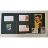 FOOTBALL, autograph selection, inc. white cards, newspaper cut outs; Gordon Banks, Sir Alf Ramsey,