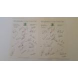 CRICKET, Nottinghamshire County Cricket Club autograph sheets, circa 1990s, signed by many, inc.