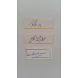 CRICKET, Australia autographs, loose signatures, inc. to white card, Don Bradman; to small stickers,