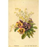 I.T.C., Garden Flowers, silks, complete, number and caption on one line, variations for nos. 20, 25,