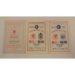 FOOTBALL, Wales programmes, inc. v Scotland 1950, v England 1951, v Ireland 1952, all played in