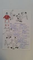 FOOTBALL, Sheffield United, signed homemade team sheet, inc. Kevin Gage, Allen Kelly, Ian Bryson,