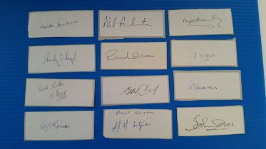 CRICKET, English Test Players autograph selection, all signed to small white stickers, inc. M