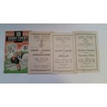 FOOTBALL, Derby County home programmes, 1945-49, inc. Millwall, Coventry, Aston Villa, Sunderland,