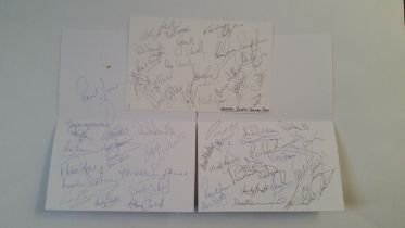 RUGBY UNION, autographed team cards for Wales v Argentina 1991, Wales v Western Samoa 1991 and Wales