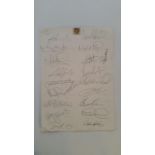 FOOTBALL, Leeds United, signed home made team sheet (1990's), inc. Harland, Huckleberry, Bowyer,