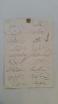 FOOTBALL, Leeds United, signed home made team sheet (1990's), inc. Harland, Huckleberry, Bowyer,
