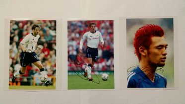 FOOTBALL, Tottenham Hotspur signed photos, inc. Glen Hoddle, Jamie Redknapp, Teddy Sherringham, Gary