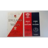 RUGBY UNION, programme selection, inc. Barbarians v New Zealand 1967, England v Wales 1968, Wales