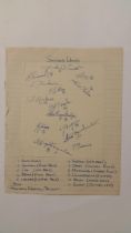 FOOTBALL, Sheffield United, signed team piece (circa 1946), inc. starting 11 & 3 reserves, laid down