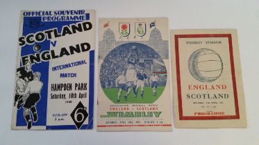 FOOTBALL, England v Scotland programmes, 1947 played at Wembley, 1948 played in Glasgow, 1951 played