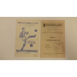 FOOTBALL, Huddersfield Town home programmes, inc. v Copenhagen 1946, Independiente (Buenos Aires)