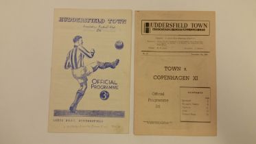 FOOTBALL, Huddersfield Town home programmes, inc. v Copenhagen 1946, Independiente (Buenos Aires)