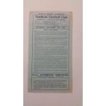 FOOTBALL, Nunhead home programme, v Leytonstone 1934, horizontal fold, near G