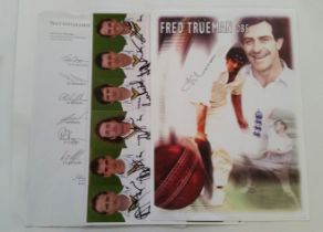 CRICKET, signed selection, inc. Notts 2002 team sheet, Bicknell, Pieterson, Randall; Notts 2010