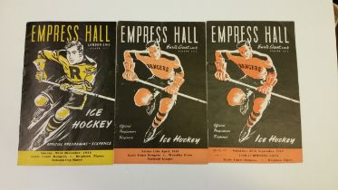 ICE HOCKEY, 1950 & 1951 Earls Court Rangers home programmes, inc. v Nottingham Panthers, Wembley