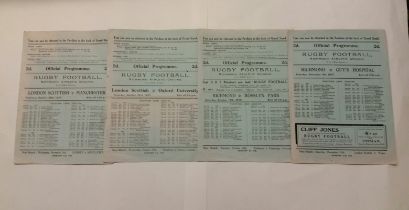 RUGBY UNION, Richmond home programmes, inc. v Oxford University (23rd October 1937), Manchester (