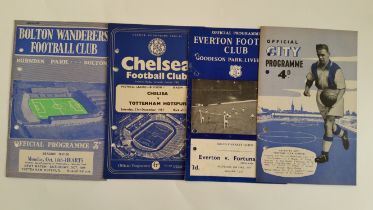 FOOTBALL, mixed programmes, mainly 1950s, inc. Everton, Chelsea, Crystal Palace, Bury, Bolton