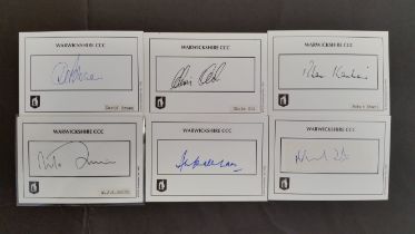 CRICKET, Warwickshire autographs, inc. Chris Old, Jack Bannister, Deryck Murray, Norman Gifford,