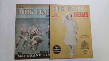 RUGBY LEAGUE, Rugby League News souvenir editions, inc. September 20th 1969 Grand Final edition, vol