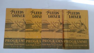 RUGBY LEAGUE, Leeds programmes, 1956-58, inc. home, Wakefield Trinity, Huddersf8ield, Halifax,