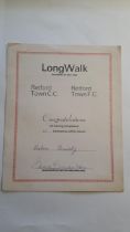 FOOTBALL, Long Walk completion certificates, signed by Bobby Charlton, two different recipients,