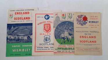 FOOTBALL, Scotland selection, inc. away programmes, v Wales, England; newspaper 1959 match report