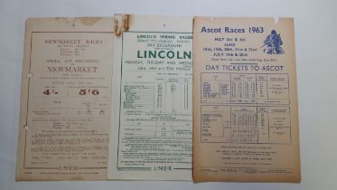 HORSERACING, railway leaflet posters detailing prices for transport to races, inc. Sheffield 1873,
