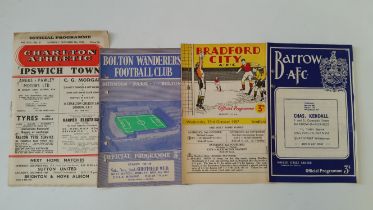 FOOTBALL, mixed programmes, mainly 1950s, inc Aston Villa, Arsenal, Bournemouth & Boscombe, Chelsea,
