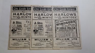 RUGBY LEAGUE, Leeds programmes, 1954 - 1956, inc. home, v Huddersfield (2 different), Halifax,