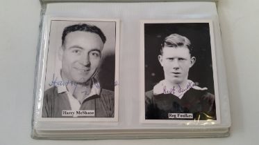 FOOTBALL, signed JF Sporting Collectibles cards, Manchester United players, inc. Bill Fielding, Alan