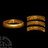 Post Medieval Gold 'No Recompence But Love' Posy Ring
